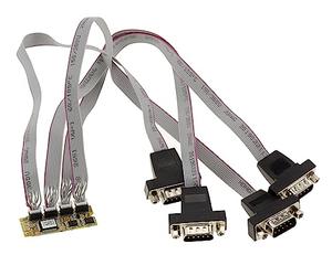 KALEA-INFORMATIQUE Carte M.2. 4 ports série RS232 COM DB9 pour port M2 de type PCIe, clé M ou B+M. Grade industriel Chipset SUN2410