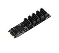 KALEA-INFORMATIQUE Carte M.2. - 5 port SATA 3.0 6Gbps Pour port M2 de type PCIe, clé M ou B+M