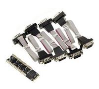 Carte M.2. 8 port série RS232 COM DB9 pour port M2 de type PCIe, clé M ou B+M. Chipset EXAR 17V358