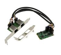 KALEA-INFORMATIQUE Carte contrôleur réseau Mini PCIe MiniPCIe 2 Ports 2.5 Gigabit RJ45 LAN ethernet 10 100 1000 1G 2.5G. Dual Chipset Realtek RTL8125