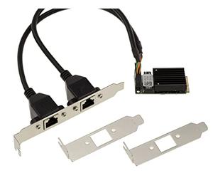 KALEA-INFORMATIQUE Carte Mini PCIe MiniPCIe 2 Ports LAN GIGABIT Ethernet RJ45 sur Cordons. avec Chipset Intel I350 - mPCIe NIC 10/100 / 1000