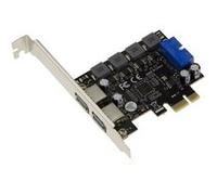 KALEA-INFORMATIQUE Carte PCI Express PCIe USB 3.0 avec 2 Ports 5G Type A externes et 2 Ports internes sur connecteur USB3 19 Points. Auto ALIMENTEE, avec Chipset NEC D720201