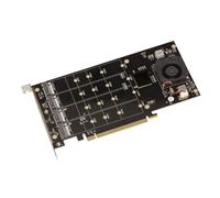 KALEA-INFORMATIQUE Carte contrôleur M2 PCIe x16 pour 4 SSD M.2 NVMe M Key avec Chipset PLX8747 - Bande passante 128GB Max 16000MB/s G