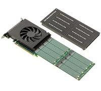 KALEA-INFORMATIQUE Carte PCIe 4.0 x16 pour 8 SSD M.2 NVMe CHIPSET Broadcom PEX88048 - Protection par coffrage Aluminium ventilé