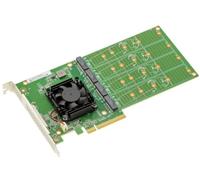 KALEA-INFORMATIQUE Carte PCIe 4.0 x8 Type Switch vers 4 SSD M2 Puce IX8024 | Carte switch GEN4, fonctionne sans mode bifurcation, débit par SSD jusqu'à 64Gb/s, chipset IX8024