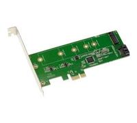 Carte PCIe Hybride SSD M2 SATA et HDD SATA. Mode RAID