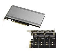 KALEA-INFORMATIQUE Carte PCIe x16 4 SSD NVMe ASM2824 | Carte PCIe x16 pour 4 SSD NVMe compatible bifurcation et non bifurcation
