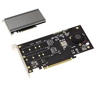 Kalea Informatique Carte contrôleur PCIe 3.1 x16 pour 2 SSD M.2 NVMe M-Key RAID 0/1 Marvell 88NR2241