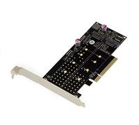 KALEA-INFORMATIQUE Carte PCIe x8 2 SSD M.2 NVMe PI6C20400ALE | Carte PCIe x8 pour 2 SSD M.2 NVMe avec pont PI6C20400ALE