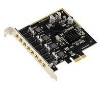 KALEA-INFORMATIQUE Carte Son PCIe CM6646 4 Canaux HD avec Entrée et Sortie Indépendants pour Enregistrement ou Lecture Simultanés, DAC/ADC 44 à 192kHz et 16/24/32 Bits, Suppression du Bruit par IA