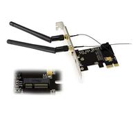 KALEA-INFORMATIQUE Contrôleur PCIe x1 pour M.2 (M2 NGFF E Key) WiFi et Bluetooth Compatible Intel 3160/68 7260/65 8260/65 BCM 94352 94371 Qualcomm DW1537 1810