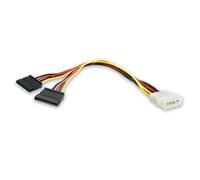KALEA-INFORMATIQUE Cordon Adaptateur pour Alimentation de Disque Dur ou de CDROM de Type MOLEX 4 Points Mâle vers 2 SATA 15 Points Femelle