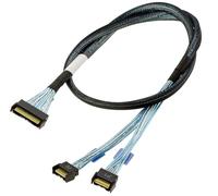KALEA-INFORMATIQUE Cordon câble breakout PCIe 5.0 MCIO 8i 74P vers 2x MCIO 4i 38P SFF-TA-1016 PCIe Gen5 32 GT/s 75 cm Amphenol