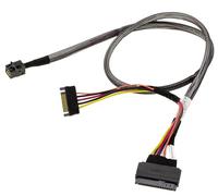 KALEA-INFORMATIQUE Cordon câble connecteurs Slim SAS SFF-8643 mâle vers U.2 SFF-8639 avec alimentation SATA longueur 80cm et connecteurs Amphenol