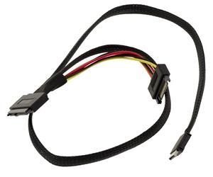KALEA-INFORMATIQUE Cordon câble PCIe 4.0 avec connecteurs Oculink SFF-8612 / SFF-8611 vers SFF-8639 68 pin U2 U3 longueur 70cm