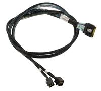 KALEA-INFORMATIQUE Cordon câble PCIe 4.0 avec connecteurs Slim SAS SFF-8654 8i 74 Broches vers 2X SFF-8643 Longueur 80cm