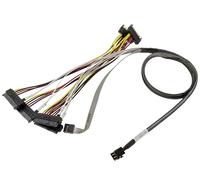 KALEA-INFORMATIQUE Cordon câble Slim SAS SFF-8643 vers 4 ports SAS SFF-8482 longueur 80cm avec interface Sideband et connecteurs Amphenol