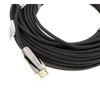 KALEA-INFORMATIQUE Cordon HDMI 8K 48Gbps 10M avec cœur en Fibres optiques et Aluminium Pur, Isolation Aluminium et enveloppe Externe Nylon