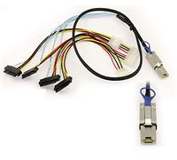 KALEA-INFORMATIQUE Cordon SAS MiniSAS SFF-8088 vers SFF-8482. Longueur 1M, SFF8088 26 broches Mini-SAS externe, SFF8482 29 broches SAS interne