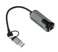 KALEA-INFORMATIQUE Cordon USB 3, 3.1 ou 3.2 A ou C vers réseau RJ45 LAN 5G avec chipset Realtek RTL8157 Compatible 10 100 1000 1 2.5 5 Gigabit Ethernet