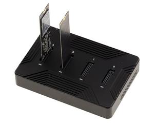 KALEA-INFORMATIQUE Dock USB 3.2 Gen2 pour 4 SSD M.2 NVMe ou SATA | Station double protocole USB 3.2 Gen2 10 Gbps pour quatre SSD M.2 NVMe ou SATA, avec capacité jusqu'à 8 To par emplacement.