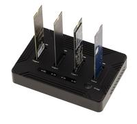 KALEA-INFORMATIQUE Dock USB4 Thunderbolt 40G pour 4 SSD M.2 NVMe | Station de clonage USB4/Thunderbolt 40 Gbps pour quatre SSD M.2 NVMe Gen3/Gen4, avec capacité totale jusqu'à 32 To.