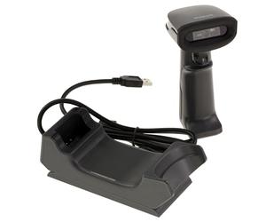 KALEA-INFORMATIQUE Douchette Scanner Lecteur de Codes Barre 1D Type EAN et de Codes 2D Type QR Code. sans Fil, portée 100m, Batterie Rechargeable sur Socle
