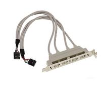 KALEA-INFORMATIQUE Équerre USB 2.0 4 Ports pour connecteur 9 Broches | Équerre 4 ports USB 2.0 sur connecteur interne 9 broches