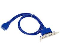 KALEA-INFORMATIQUE Équerre USB 3.0 2 Ports Type-A 19 Broches | Équerre Low Profile 2 ports USB 3.0 sur connecteur interne 19 broches