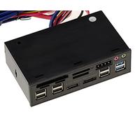 Kalea Informatique Façade avant pour baie 5.25 Multi-ports CF/SD/MicroSD USB2/3 eSATA Audio 12/5V