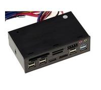 Kalea Informatique Façade avant pour baie 5.25 Multi-ports CF/SD/MicroSD USB2/3 eSATA Audio 12/5V