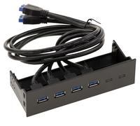 KALEA-INFORMATIQUE Façade Baie 5.25 USB 3.0 4 Ports | Façade baie 5,25 pouces avec 4 ports USB 3.0 SuperSpeed