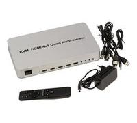 KALEA-INFORMATIQUE KVM Switch Multiviewer alimenté et automatique pour 4 PC - Partage Souris Clavier Ecran avec Affichage multiple sur le même écran
