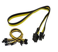 KALEA-INFORMATIQUE Lot 6 Cordons PCIe 6 pin vers 8 pin Breakout HP | Lot de 6 câbles PCIe 6 broches vers 8 broches pour alimentations HP, compatibles breakout boards et conversion GPU.