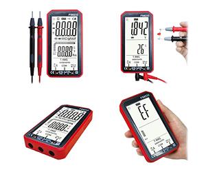 KALEA-INFORMATIQUE Multimètre digital avec affichage LCD plein écran. Intensité et tension AC DC, Résistance, Capacité, Diodes, Température, détection courant etc.…