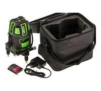 KALEA-INFORMATIQUE Niveau Laser sur Base rotative, 5 Lignes Verticales et Horizontales Traits Verts Visibles en extérieur comme en intérieur. avec 2 Batteries et Accessoire