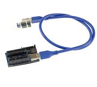 Plaque d'extension pour convertir un port PCI Express x1 vers 2 ports PCIe x4 avec Chipset ASM1182e