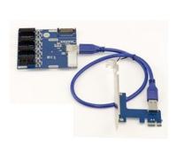 Plaque d'extension pour convertir un port PCI Express x1 vers 4 ports PCIe x1