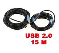 Rallonge USB 2.0 Active avec amplification HAUTE QUALITE, longueur 15M. USB 2.0 extension câble avec module répéteur
