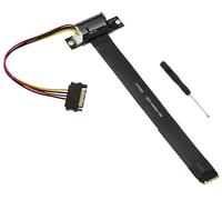 KALEA-INFORMATIQUE Riser M.2 Gen4 vers PCIe x4 Droit 20 cm | Riser M2 Gen4 vers PCIe x4 femelle dans l'axe