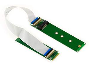 KALEA-INFORMATIQUE Riser M.2 NVMe PCIe M-Key Nappe 20 cm | Rallonge M2 NVMe AHCI PCIe avec nappe souple 20 cm