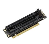 KALEA-INFORMATIQUE Riser PCIe Gen4 x16 vers 2 PCIe x8 90°