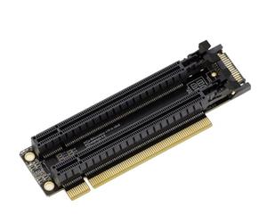 KALEA-INFORMATIQUE Riser PCIe Gen4 x16 vers 2 PCIe x8 90°