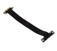 KALEA-INFORMATIQUE Riser PCIe x4 blindé PCIe 3.0 23 cm | Riser PCIe x4 vers x4 avec nappe blindée compatible PCIe 3.0.