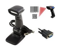 KALEA-INFORMATIQUE Scanner à main pour codes-barres type EAN et codes 2D type QR. Connexion série COM RS232 Fourni avec support, scintillement automatique