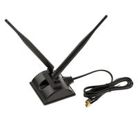 KALEA-INFORMATIQUE Socle magnétique Double antenne WiFi bi-Bande RP-SMA | Socle magnétique avec deux antennes Wi-Fi bi-bande 2,4/5 GHz RP-SMA, compatible Wi-Fi 802.11 b/g/n/ac/ax et Wi-Fi 6.