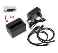 KALEA-INFORMATIQUE Docking Station Verticale pour SSD U2 NGFF SFF-8639 Liaison USB3.1 10G A ou C, Alimentation 3A. Débit 900MB/s.