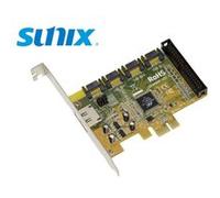 SUNIX Carte Contrôleur PCIe SATA eSATA et IDE avec RAID materiel. Chipset Marvell 88SE6145 NC