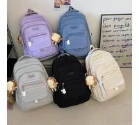 KALEC-Femmes Sac À Dos Garçons Filles École Sac À Dos Pour Adolescentes Jeunes Filles Kawaii Étudiant Enfants Sac À Dos Ordinateur Portable Livres Sac Bolsas Mochila,Beige, Beige
