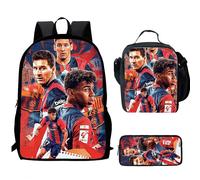 Kalec-Lamine Christal-Sac À Dos D'école Pour Enfant,Avec Glacière Thermique,Boîte À Déjeuner,Sacs À Crayons,Pour Garçons Et Bol,Meilleur Cadeau,2025,Couleur Chocolat